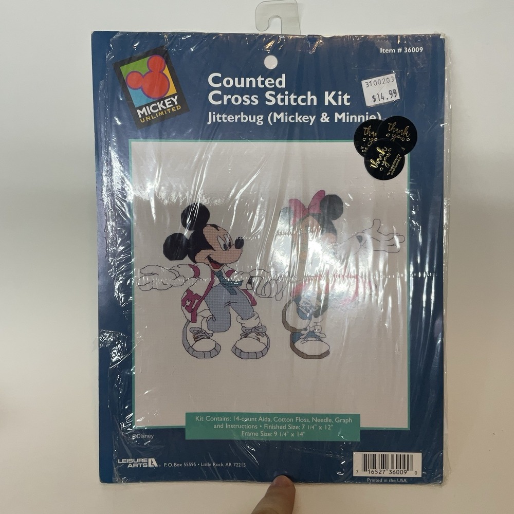 Disney Mickey Mouse Unlimited Counted Cross Stitch Kit‎ Jitterbug Minnie 36009